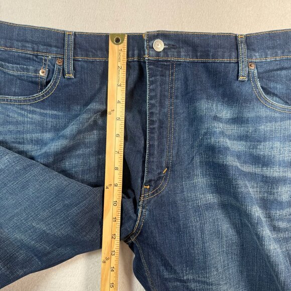 Levis Jeans Mens 44 Blue 527 Straight Leg Relaxed Fit Mid Rise Dark Wash - Picture 7 of 12